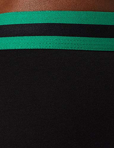 Marca Amazon - find. Slip para Hombre Y-Front, Pack de 5, Multicolor (Black With Neon Wiast Band), XL, Label: XL