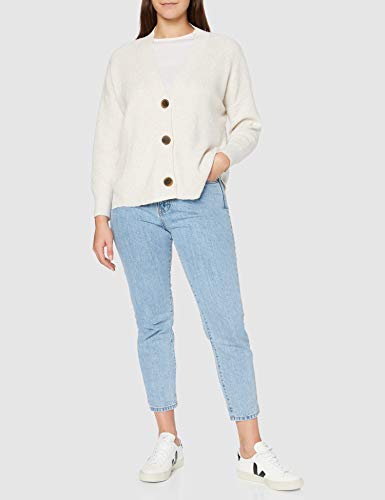 Marca Amazon - find. Stitch Cardigan - chaqueta punto Mujer, Beige (Oatmeal Oatmeal), 40, Label: M