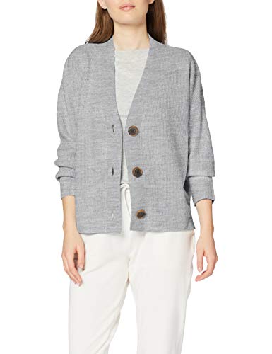 Marca Amazon - find. Stitch Cardigan - chaqueta punto Mujer, Gris (Soft Grey), 38, Label: S