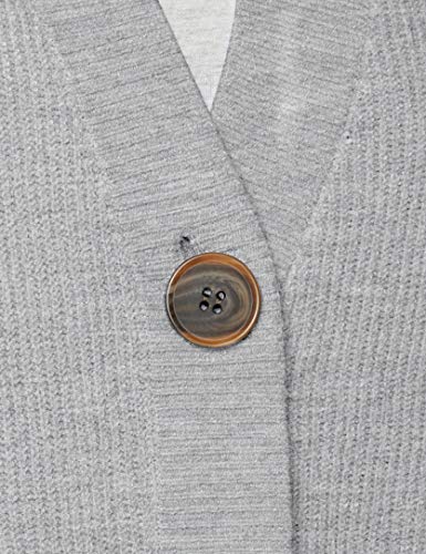 Marca Amazon - find. Stitch Cardigan - chaqueta punto Mujer, Gris (Soft Grey), 42, Label: L