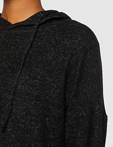 Marca Amazon - find. Sudadera con Capucha de Algodón, Negro (Black), 40