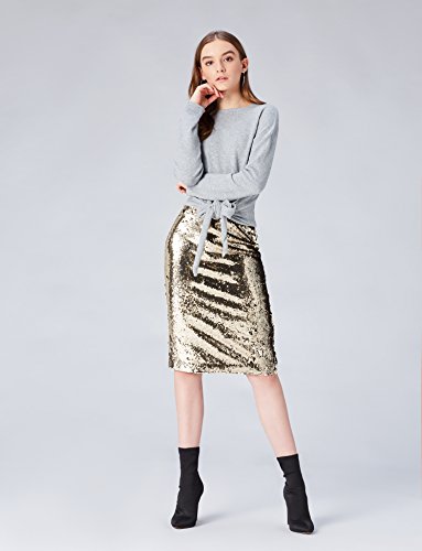 Marca Amazon - find. suéter Mujer, Gris (Grey), 38, Label: S