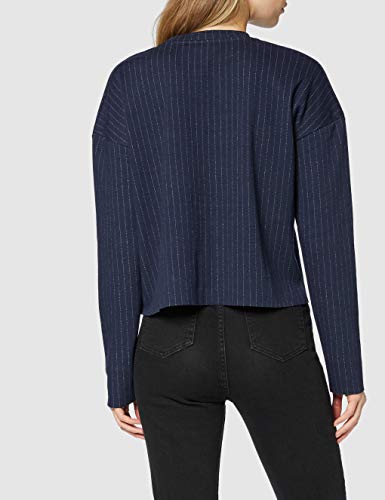 Marca Amazon - find. Top de Raya Ejecutiva para Mujer, Azul (Navy), 36, Label: XS