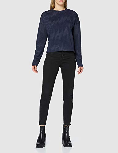 Marca Amazon - find. Top de Raya Ejecutiva para Mujer, Azul (Navy), 36, Label: XS