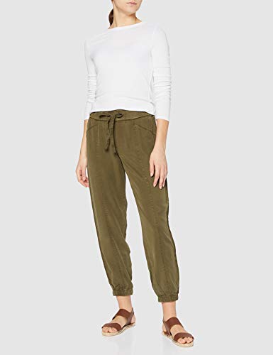 Marca Amazon - find. Utility_DC3086P - Pantalones Mujer, Grün (Khaki Khaki), 38, Label: S