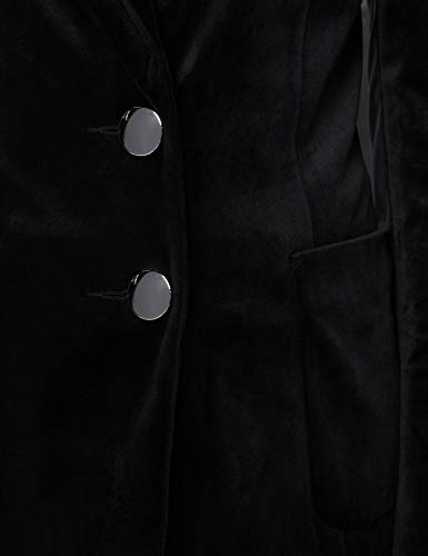 Marca Amazon - find. Velvet Blazer - Chaqueta de traje Mujer, Negro (Black), 44, Label: XL