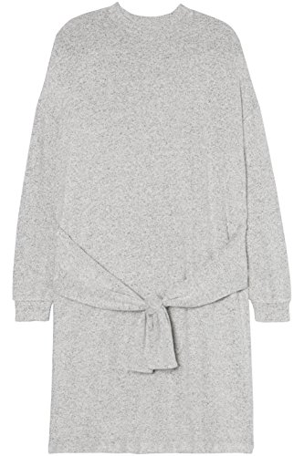Marca Amazon - find. Vestido con Lazada para Mujer, Gris (Grey Marl), 38, Label: S