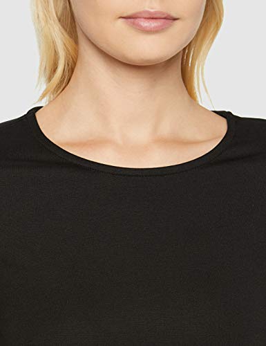 Marca Amazon - find. Vestido Corto con Estampado de Rayas para Mujer, Gris (Black), 40, Label: M