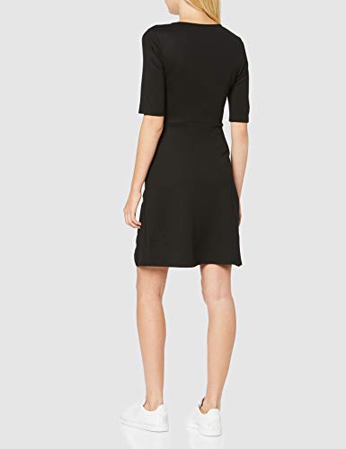 Marca Amazon - find. Vestido Corto con Estampado de Rayas para Mujer, Gris (Black), 44, Label: XL