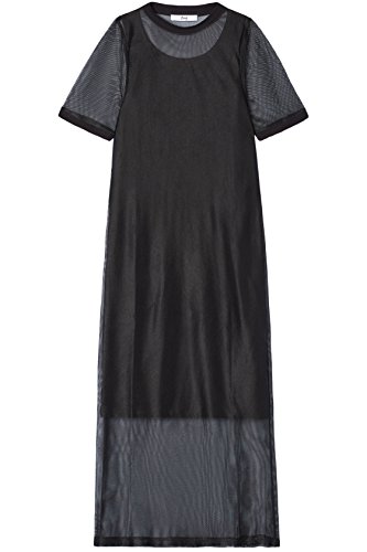 Marca Amazon - find. Vestido de Red para Mujer, Negro (Schwarz), 38, Label: S