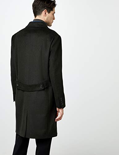 Marca Amazon - find. Wool Mix Double Breasted Smart Abrigo Hombre, Verde (Forest Green), XXL, Label: XXL