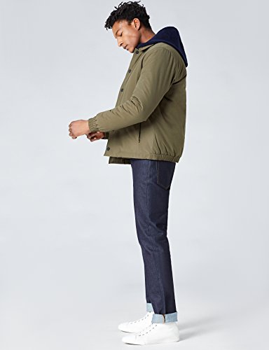 Marca Amazon - find. Wool Mix, Sudadera de Punto con Capucha Hombre, Azul (Navy), XXL, Label: XXL