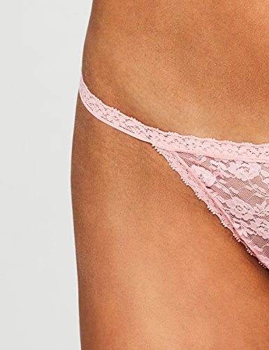 Marca Amazon - Iris & Lilly Belk037m2 - Thong Mujer, Multicolor (Pink/Black), L, Label: L