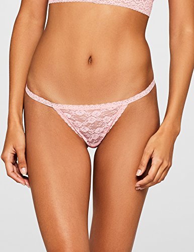 Marca Amazon - Iris & Lilly Belk037m2 - Thong Mujer, Multicolor (Pink/Black), L, Label: L
