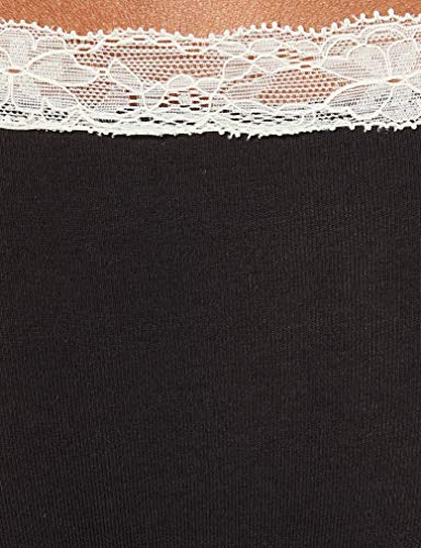 Marca Amazon - Iris & Lilly Braga Hipster de Algodón Mujer, Pack de 7, Multicolor (negro/melange/rosa suave), L, Label: L