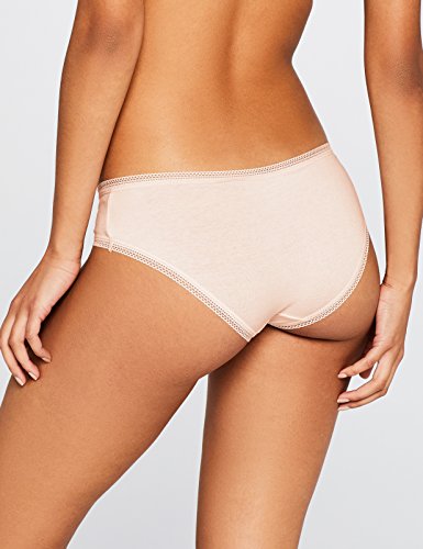 Marca Amazon - IRIS & LILLY Braguita de Algodón Mujer, Pack de 5, Multicolor (Pearl/melange), M, Label: M