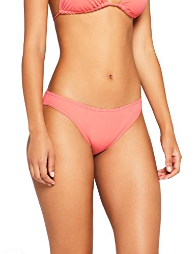 Marca Amazon - IRIS & LILLY Braguita de Bikini de Rayas por la Cadera para Mujer, Rosa (Flamingo 2163), L, Label: L