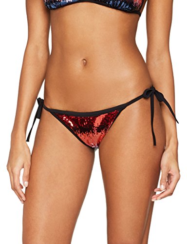 Marca Amazon - Iris & Lilly Braguita de Bikini Mujer, Multicolor (Nero Sequins), M, Label: M