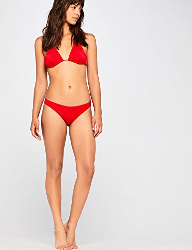 Marca Amazon - Iris & Lilly Braguita de Bikini Mujer, Rojo (Red Coat Red Coat), L, Label: L