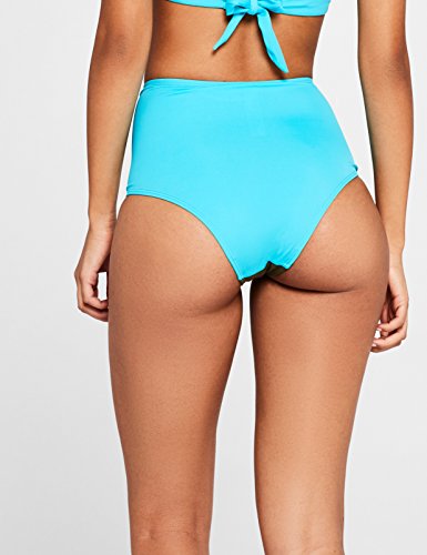 Marca Amazon - Iris & Lilly Braguita de Bikini Mujer, Verde (Khaki/turquoise Trim), XS, Label: XS
