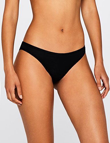 Marca Amazon - IRIS & LILLY Braguita Estilo Bikini de Algodón para Mujer, Pack de 5, Multicolor (Soft Pink), Large
