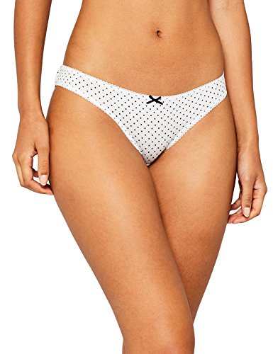 Marca Amazon - Iris & Lilly Braguita Mujer, Pack de 3, Multicolor (Black/Print Dots/Print Stripes), 3XL, Label: 3XL