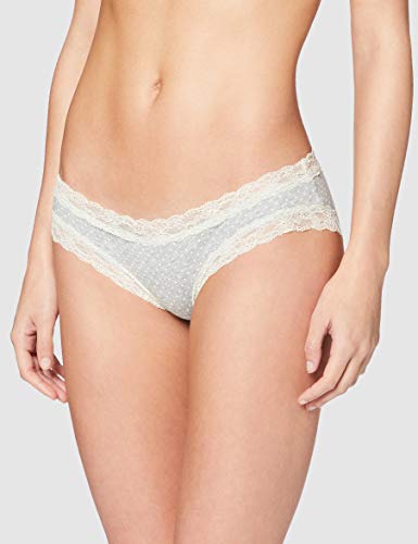 Marca Amazon - Iris & Lilly Braguita Mujer, Pack de 5, Gris (Melange Print), XL, Label: XL