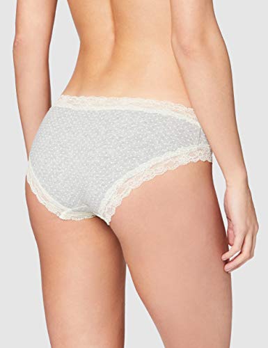 Marca Amazon - Iris & Lilly Braguita Mujer, Pack de 5, Gris (Melange Print), XL, Label: XL