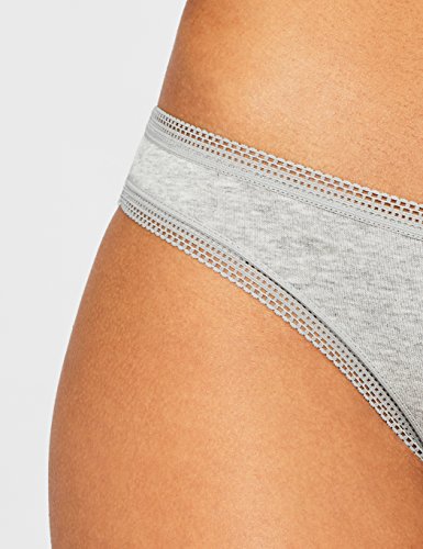 Marca Amazon - IRIS & LILLY Braguita Mujer, Pack de 5, Multicolor (Pearl/melange), M, Label: M