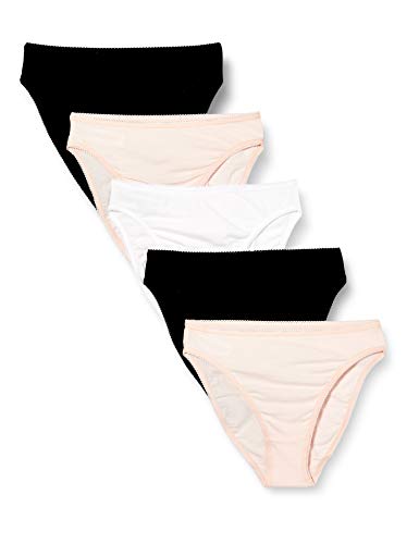Marca Amazon - IRIS & LILLY Braguita para Mujer Pack de 5, Multicolor (Soft Pink), L