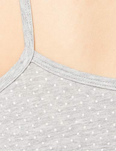 Marca Amazon - IRIS & LILLY Camiseta de Tirantes con Encaje Body Natural para Mujer, Pack de 2, Multicolor (Soft Pink/Grey), XS, Label: XS