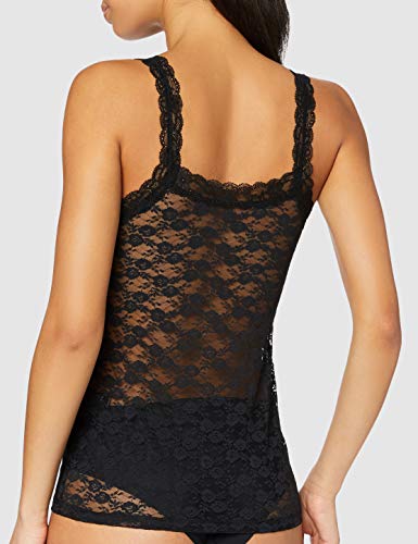 Marca Amazon - Iris & lilly Camiseta de Tirantes de Encaje Mujer, Pack de 2, Negro (Black), XL, Label: XL