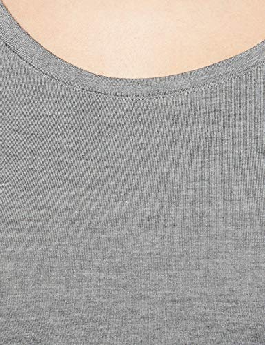 Marca Amazon - IRIS & LILLY Camiseta Interior Térmica Ligera de Manga Larga para Mujer, Gris (Grey Melange), XS, Label: XS