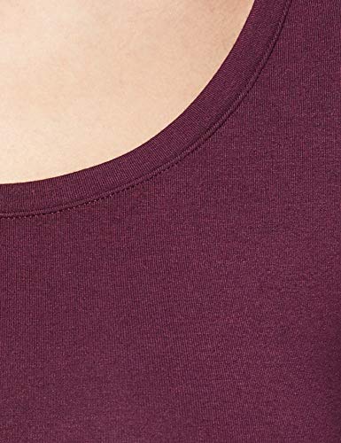 Marca Amazon - IRIS & LILLY Camiseta Interior Térmica Ligera de Manga Larga para Mujer, Morado (Potent Purple), S, Label: S