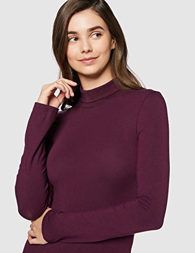Marca Amazon - Iris & Lilly Camiseta térmica Mujer, Morado (Potent Purple), M, Label: M