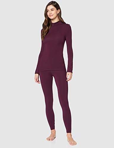 Marca Amazon - Iris & Lilly Camiseta térmica Mujer, Morado (Potent Purple), M, Label: M