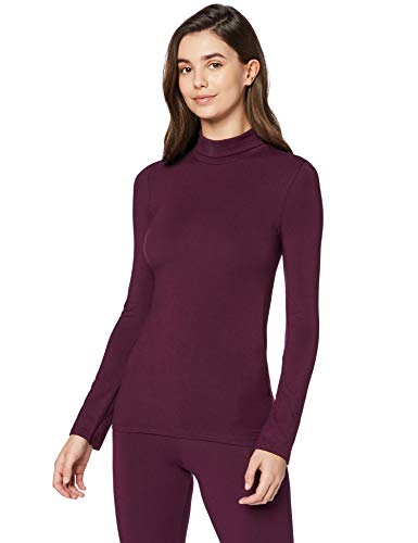 Marca Amazon - Iris & Lilly Camiseta térmica Mujer, Morado (Potent Purple), M, Label: M