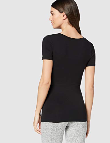 Marca Amazon - IRIS & LILLY Leggings Térmicos Ligeros para Mujer, Negro (Black), M, Label: M