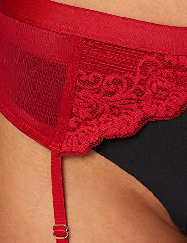 Marca Amazon - Iris & Lilly Liguero de Encaje Mujer, Rojo (Scooter), M, Label: M