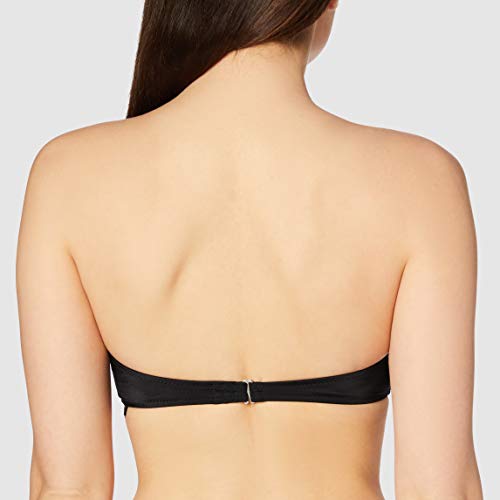 Marca Amazon - IRIS & LILLY Parte de Arriba de Bikini Bandeau Mujer, Negro (Nero), M, Label: M