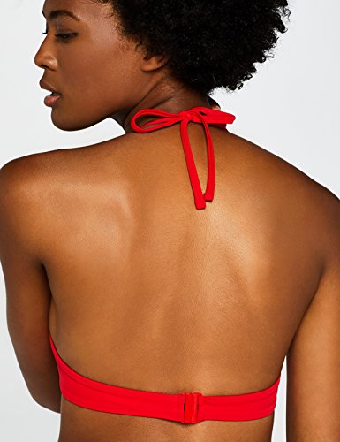Marca Amazon - IRIS & LILLY Parte de Arriba de Bikini con Aros y Relleno Mujer, Rosa (Flamingo 2163), 100B, Label: 34B