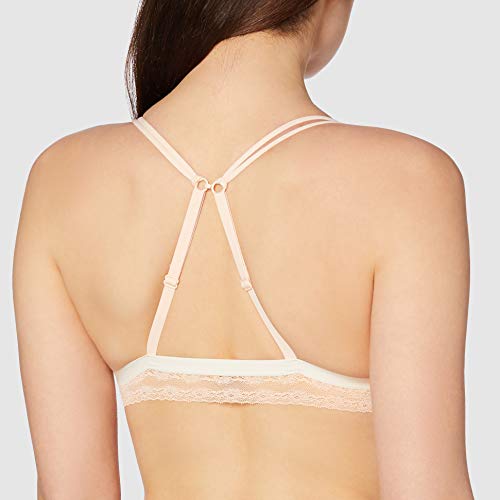 Marca Amazon - IRIS & LILLY Sujetador Bralette con Encaje Mujer, Rosa (Pale Dogwood/angel Wing), M, Label: M