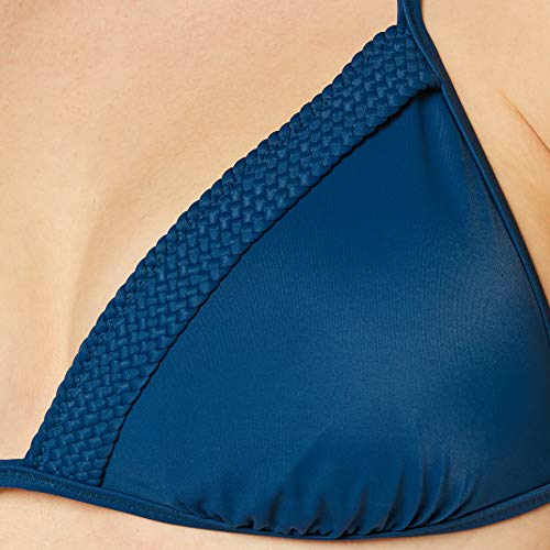 Marca Amazon - IRIS & LILLY Top de Bikini Mujer, Azul (Skyline), L, Label: L