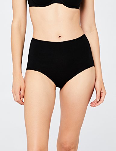 Marca Amazon - Iris & Lilly Waist Slip Mujer, Pack de 5, Negro (Black), XXL, Label: XXL