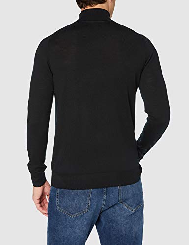 Marca Amazon - MERAKI suéter Hombre, Negro (Black), S, Label: S