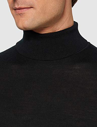 Marca Amazon - MERAKI suéter Hombre, Negro (Black), S, Label: S