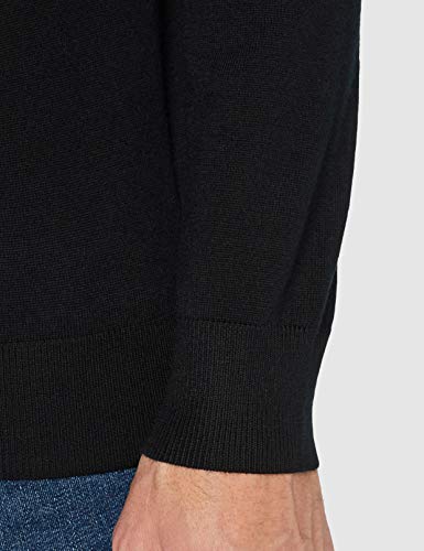 Marca Amazon - MERAKI suéter Hombre, Negro (Black), S, Label: S