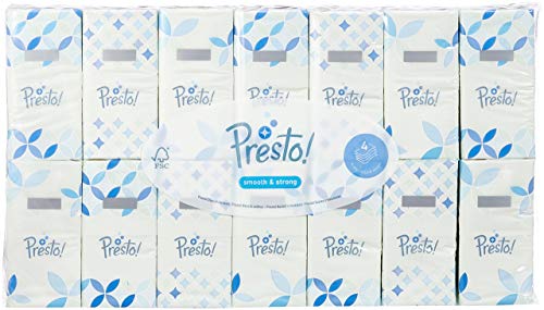 Marca Amazon - Presto! Pañuelos de 4 capas - 168 paquetes (168 x 10 pañuelos)