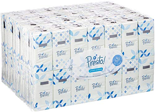 Marca Amazon - Presto! Pañuelos de 4 capas - 168 paquetes (168 x 10 pañuelos)