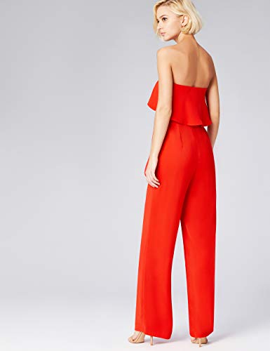 Marca Amazon - TRUTH & FABLE Mono Mujer, Rojo (Red), 48, Label: 3XL